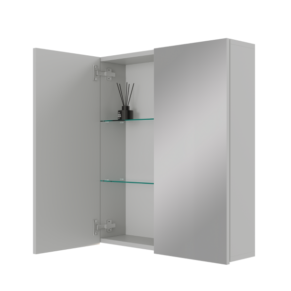 Mirror cabinet ARIA 60 cm white grey without light