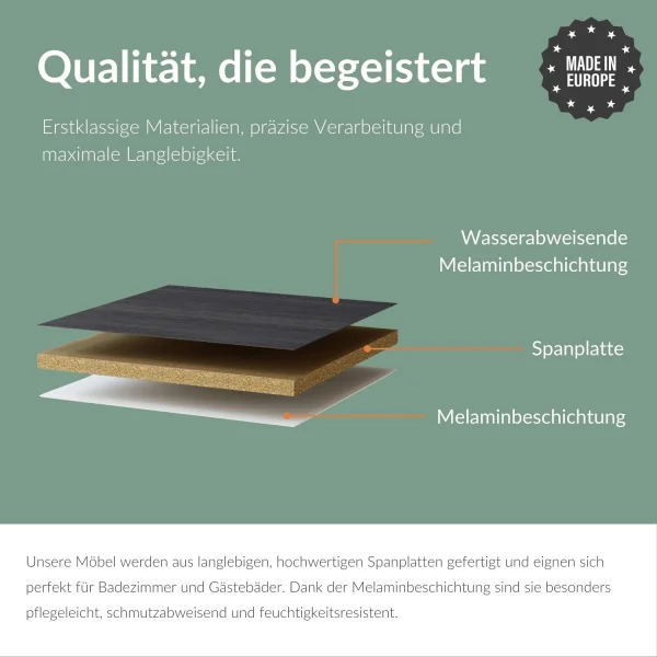 Waschtischunterschrank 45cm Anthrazit