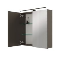 Mirror cabinet ARIA 70 cm anthracite with light