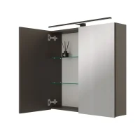 Armadietto a specchio ARIA 70 cm antracite con lampada...
