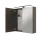 Spiegelschrank ARIA 70 cm anthrazit mit Leuchte schwarz und Steckdosenbox 230V