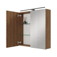 Armadietto a specchio ARIA 70 cm in rovere dorato con...