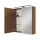 Spiegelschrank ARIA 70 cm gold eiche mit Leuchte schwarz und Steckdosenbox 230V