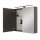 Spiegelschrank ARIA 80 cm anthrazit mit Leuchte schwarz und Steckdosenbox 230V