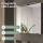 Spiegelschrank ARIA 80 cm anthrazit mit Leuchte schwarz und Steckdosenbox 230V