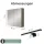 Spiegelschrank ARIA 80 cm anthrazit mit Leuchte schwarz und Steckdosenbox 230V