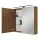 Spiegelschrank ARIA 80 cm gold eiche mit Leuchte schwarz und Steckdosenbox 230V