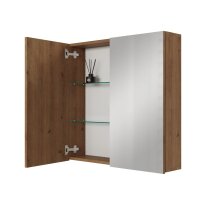 Spiegelschrank ARIA 80 cm gold eiche ohne Leuchte und...