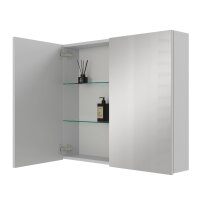 Spiegelschrank ARIA 80 cm weiß grau ohne Leuchte...