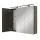 Spiegelschrank ARIA 90 cm anthrazit mit Leuchte schwarz und Steckdosenbox 230V