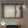 Spiegelschrank ARIA 90 cm anthrazit mit Leuchte schwarz und Steckdosenbox 230V