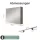 Spiegelschrank ARIA 90 cm anthrazit mit Leuchte schwarz und Steckdosenbox 230V