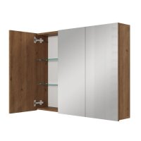 Spiegelschrank ARIA 90 cm gold eiche ohne Leuchte und...