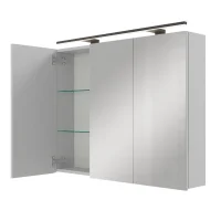 Armadietto a specchio ARIA 90 cm bianco-grigio con luce...