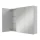 Armadietto a specchio ARIA 90 cm bianco-grigio, senza illuminazione e senza scatola prese