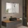 Armadietto a specchio ARIA 90 cm bianco-grigio, senza illuminazione e senza scatola prese