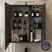 Mirror cabinet with LED lighting 60cm (anthracite)