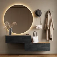 Hallway furniture Wardrobe 2x wall unit 100 cm gold oak /...