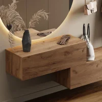 Hallway furniture Wardrobe 2x wall unit 100 cm gold oak...