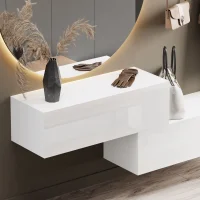Muebles de pasillo: guardarropa con 2 armarios colgantes...