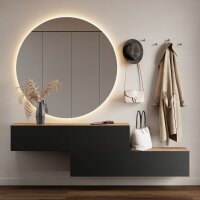 Flur Möbel Garderobe 2x Hängeschrank 140 cm...