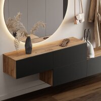 Flur Möbel Garderobe 2x Hängeschrank 140 cm...