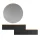 Hallway furniture Wardrobe 2x wall unit 140 cm gold oak / anthracite with Nova mirror 100 cm