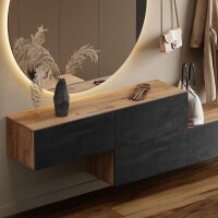 Flur Möbel Garderobe 2x Hängeschrank 140 cm...