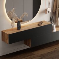 Flur Möbel Garderobe 2x Hängeschrank 160 cm...