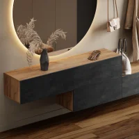 Muebles de pasillo: guardarropa con 2 armarios colgantes...