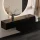 Meubles dentrée : penderie composée de 2 armoires suspendues de 160 cm, noires, avec miroir Nova de 100 cm