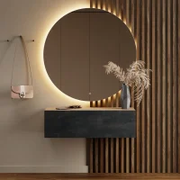 Hallway Furniture: 1x 100 cm Wall Cabinet in Gold Oak /...