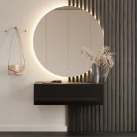Muebles de pasillo: armario de entrada de 100 cm en negro...