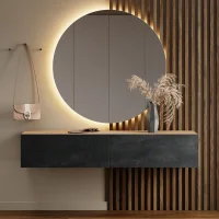 Muebles de pasillo: armario de entrada de 160 cm, roble...