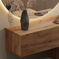 Hallway Furniture: 1x 160 cm Wall Cabinet in Gold Oak...
