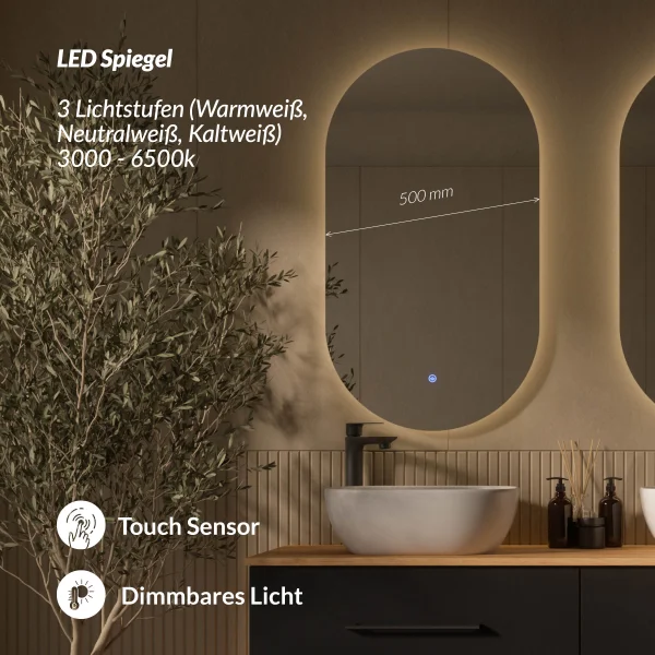 Meuble sous-lavabo double LUX 140 cm, chêne doré / anthracite, avec 2 lavabos blancs de 42 cm, sans miroir