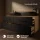 LUX 140 cm Double Vanity Cabinet in Gold Oak / Anthracite with 2 Black 60 cm Sinks, without Mirror