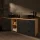 LUX 170 cm Double Vanity Cabinet, Gold Oak / Anthracite, with 2 Black 42 cm Sinks