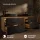 LUX 170 cm Double Vanity Cabinet, Gold Oak / Anthracite, with 2 Black 42 cm Sinks