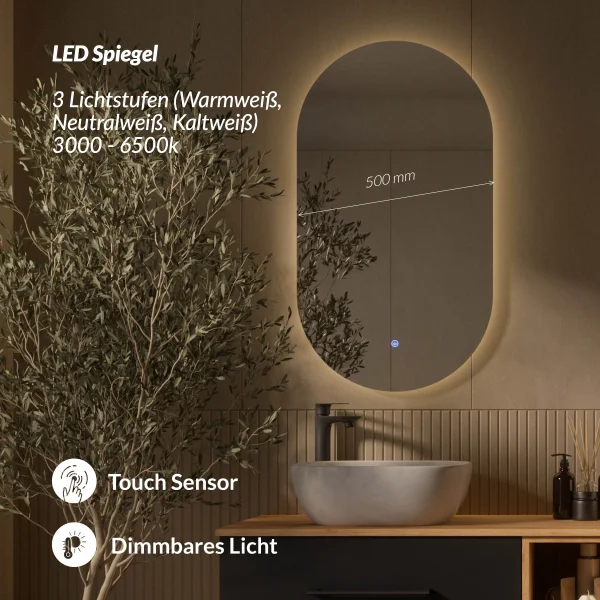 LUX 170 cm Double Vanity Cabinet in Gold Oak / Anthracite with 2 white 42 cm sinks and 2 mirrors with lighting
