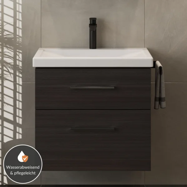 Meuble-lavabo avec meuble sous-vasque  60 cm - anthracite