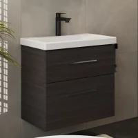Lavabo con mueble bajo de 60 cm - antracita