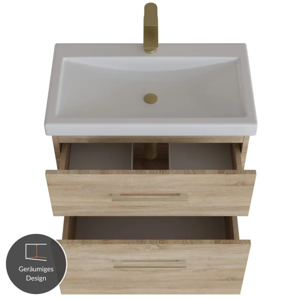 Waschtisch mit Unterschrank  60 cm - sonoma eiche