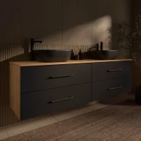Set doppio lavabo LUX – 180 cm rovere...