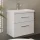 Vanity unit with base cabinet, 63 cm - white