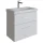 Vanity unit with base cabinet, 63 cm - white