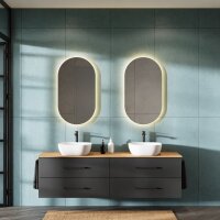 LUX Badezimmer-Set – 180 cm Gold Eiche/Anthrazit,...