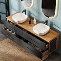 LUX Waschtischunterschrank – 180 cm Gold...