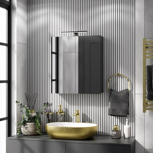 Lavabo sobre encimera de 60 cm, dorado
