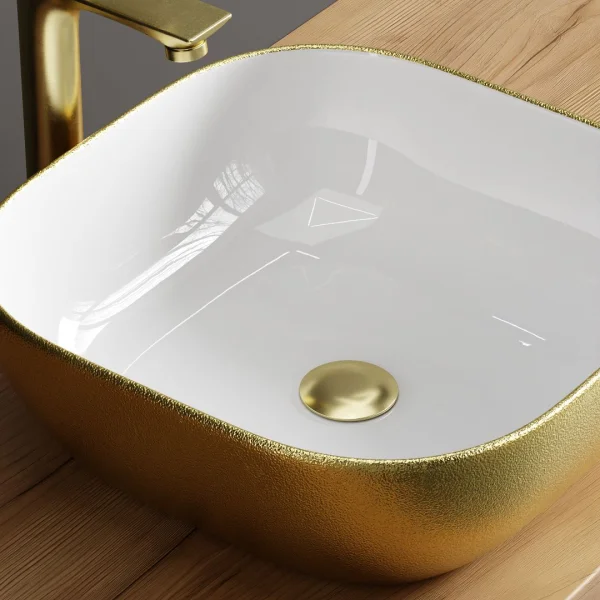 Aufsatzwaschbecken 42 cm gold